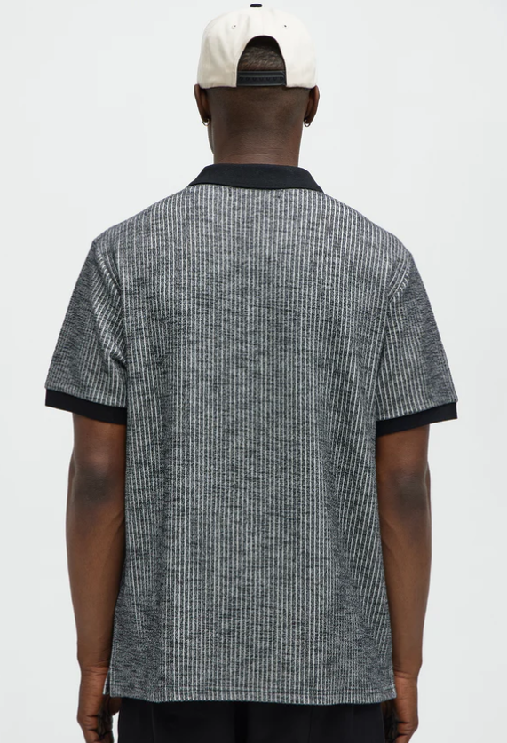 Polera Piqué Fashion Nova | Blanco/Negro