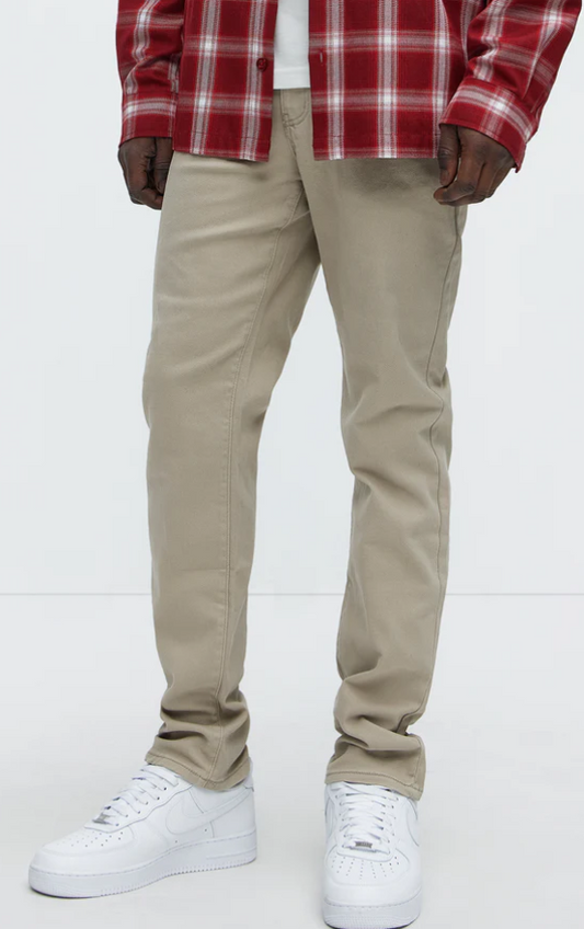 Pantalón Slim Fit Fashion Nova | Khaki