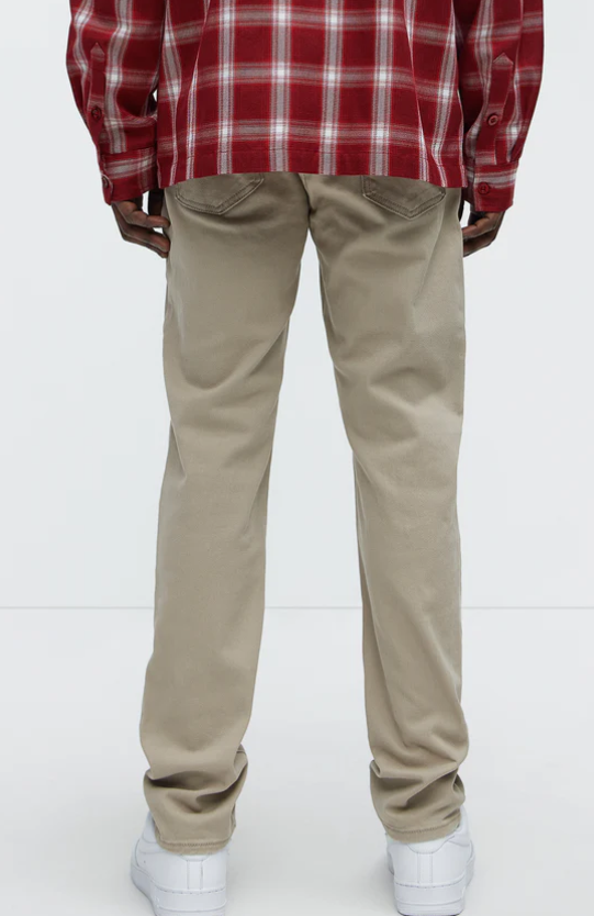 Pantalón Slim Fit Fashion Nova | Khaki