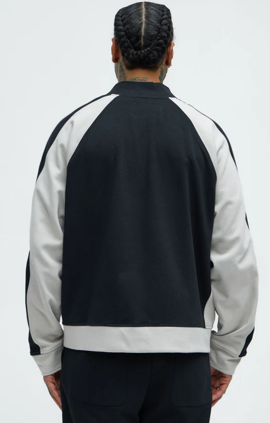 Chaqueta Bomber Fashion Nova | Gris/Negro