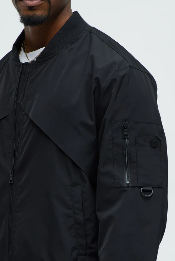 Chaqueta Bomber Fashion Nova | Negro
